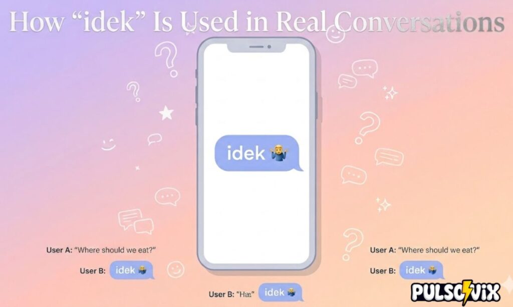 idek meaning in text
